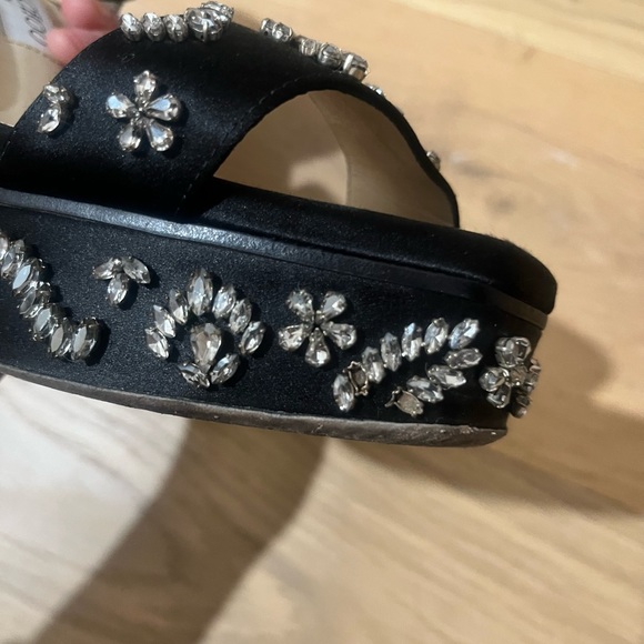 Jimmy Choo Jax Crystal-Embellished Satin Platform Sandals - Picture 7 of 7
